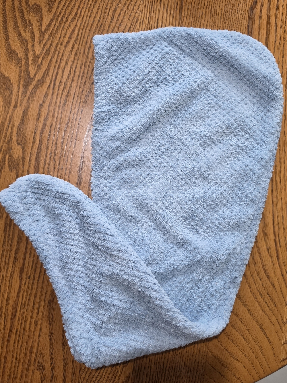 Light Blue Terry Hair Wrap - Quick Drying Microfiber